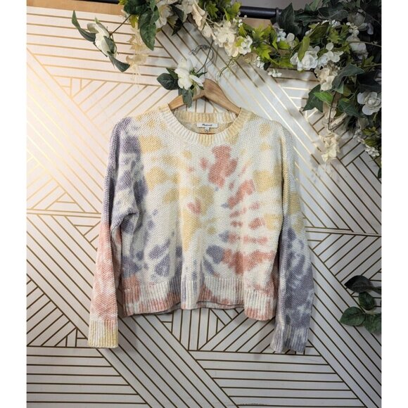 Madewell Sweaters - Madewell Sweater Women's Tie Dye Thick Knit Colorful Westford Wide Sleeves Sz S